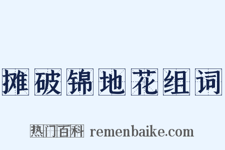 摊破锦地花组词是什么意思的图片